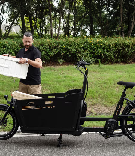 E-Bike Lastenrad 26/20 Zoll Elektro Lastenfahrrad,Aitour Cargo Bike, 48V 13.4Ah 7 Gang