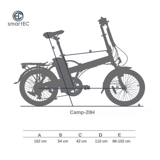 E-Bike Klapprad E-Klapprad Camp-20D & Camp-20H E-Bike 20 Zoll Schwarz