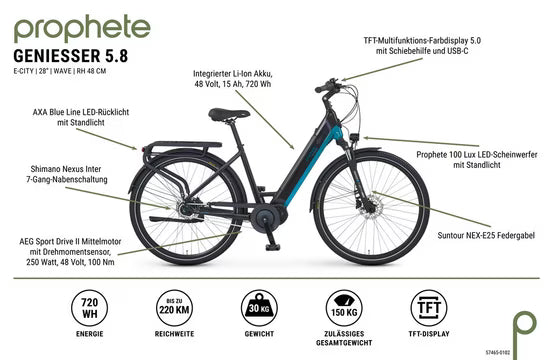 E-Bike Cityrad Geniesser 5.8