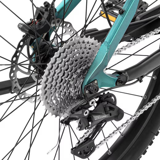 E-Bike Mountainbike 27,5 Zoll Fully E-Mountainbike E-MTB mit 36V 13,5Ah Akku+20Ah Akku