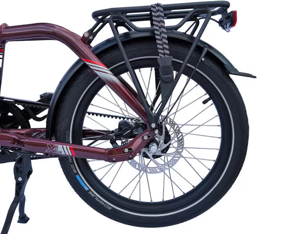 E-Bike Faltrad 20 Zoll ECOFOLD BFF300 3-Gang Automatik Riemen BaFang Frontmotor ROT