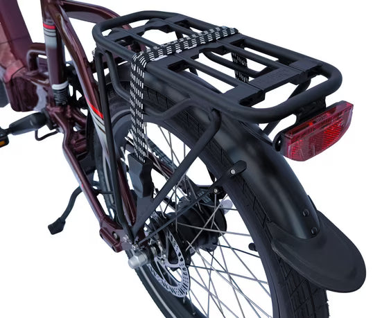 E-Bike Faltrad 20 Zoll ECOFOLD BFF300 3-Gang Automatik Riemen BaFang Frontmotor ROT