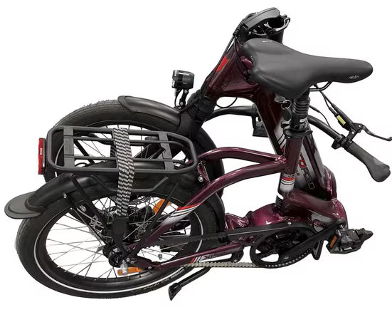 E-Bike Faltrad 20 Zoll ECOFOLD BFF300 3-Gang Automatik Riemen BaFang Frontmotor ROT